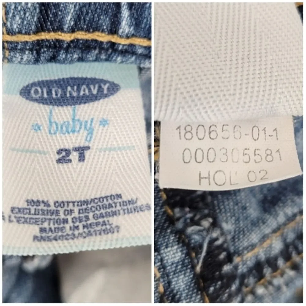 Old Navy + Children's Place Y2K Girls Denim Jeans with Embroidered Design Lot
